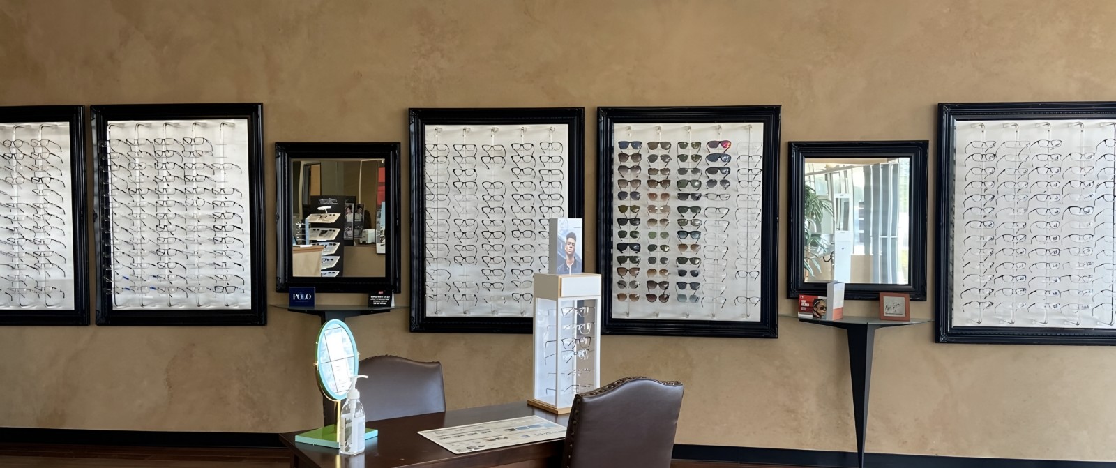 The Briargrove Eye Center frame wall