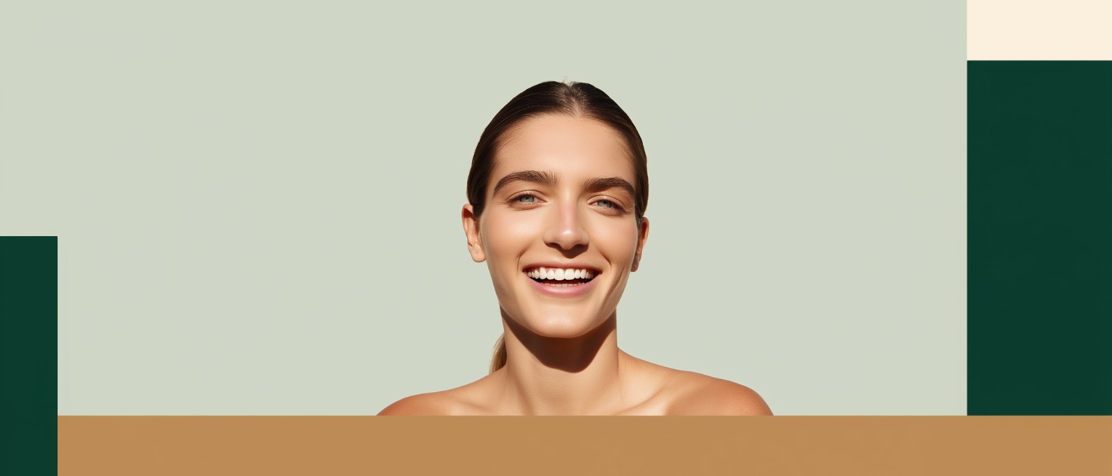 A smiling woman with bright, clear eyes