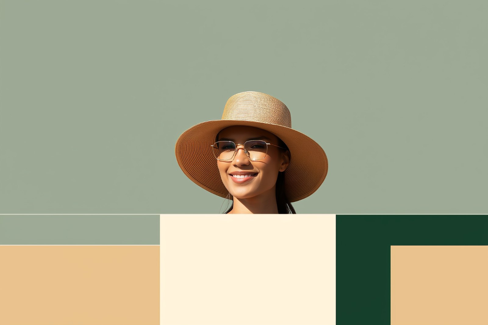 Clear eyeglass lenses outdoors in strong midday sun