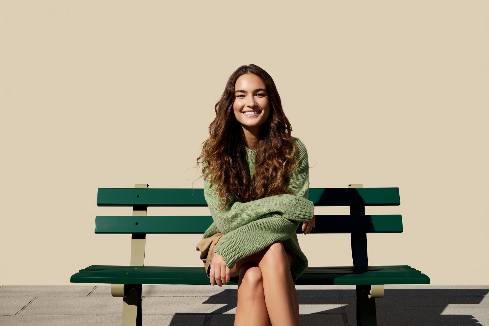 A young woman with curly hair outdoors
