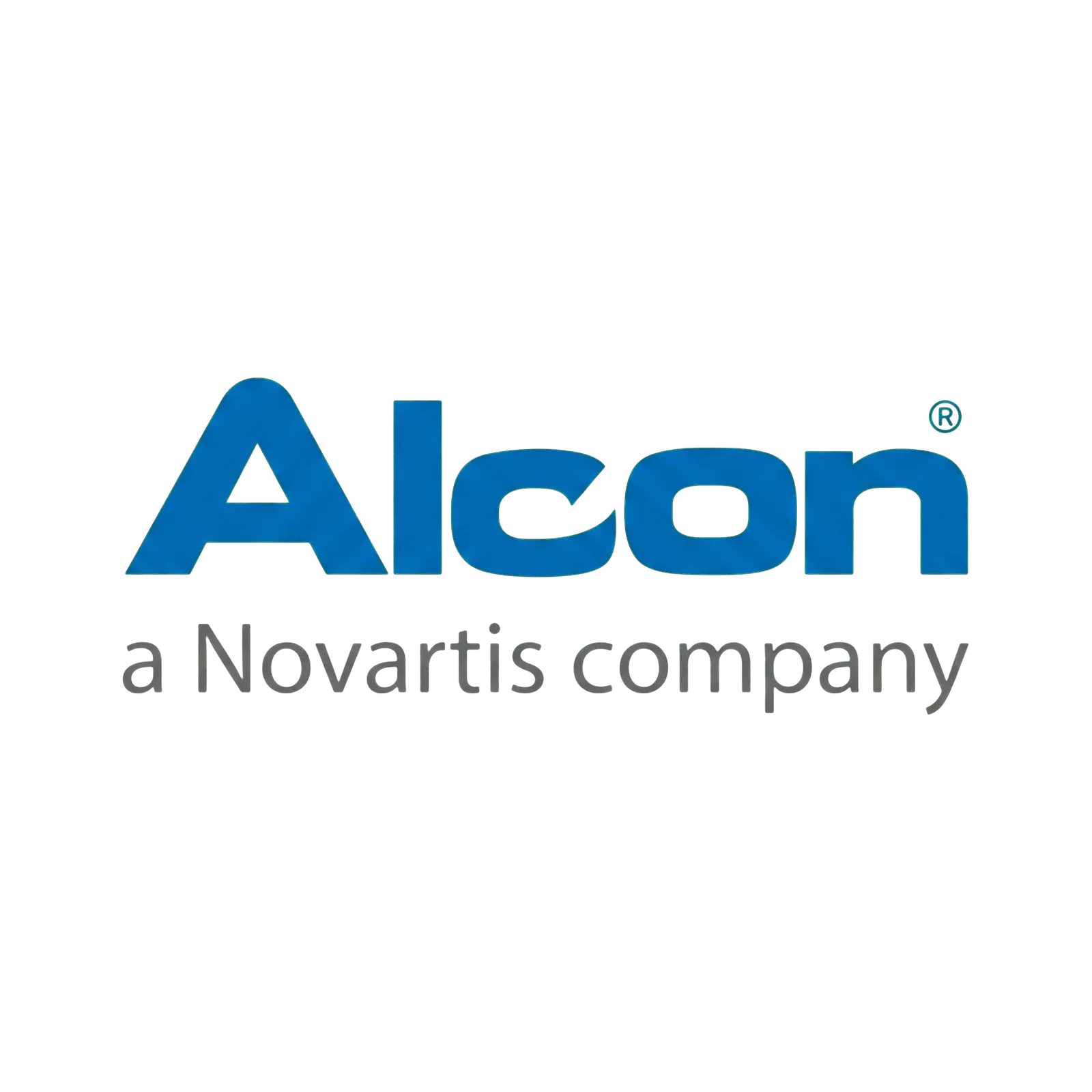 Alcon, a Novartis company, logo displayed on a black background.